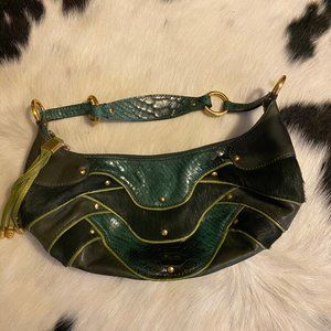 Cole Haan Gold Fish Calf Fur and Snakeskin Leather